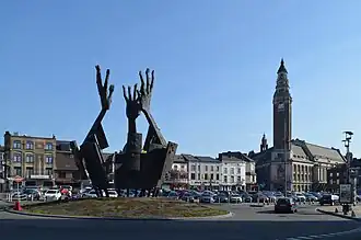 Vue depuis la gare des bus avant les travaux de 2021-2023.