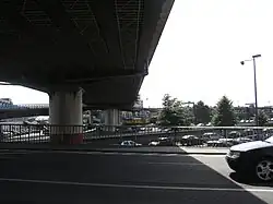 Pont-dessus de la Sambre vu de la route de Philippeville (N5).