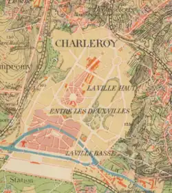 Carte topographique en couleur