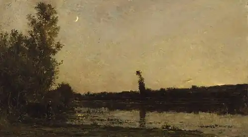 Crépuscule (1866), huile sur panneau, 45 x 81,5&nbsp;cm, Baltimore, Walters Art Museum.