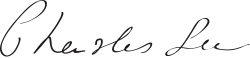 Signature de Charles Lee