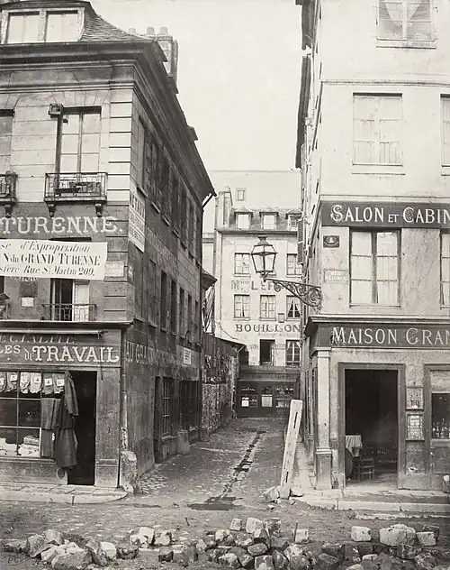 Angle des rues Réaumur et de Breteuil dans les années 1850-1860.