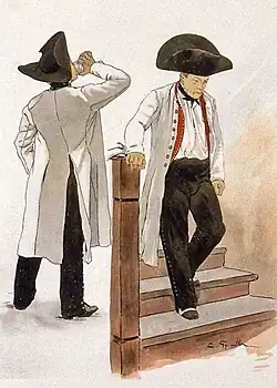 Paysans wissembourgeois en redingote blanche.