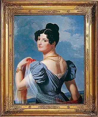 Portrait de 1821 de Mademoiselle Mars par Charles Thévenin.