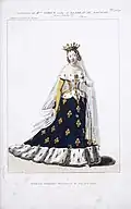 Maquette du second costume pour la reine Isabeau de Bavière