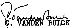 Signature de Charles Vanden Bulck