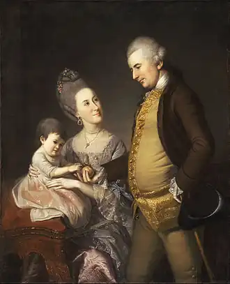Portrait de John et Elizabeth Lloyd Caldwater et leur fille Anne  (1772, Philadelphia Museum of Art)