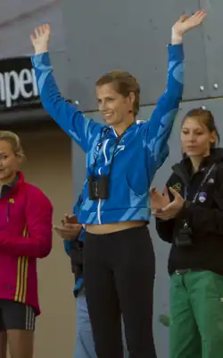 Charlotte Durif au Mondial de l'escalade en 2012.