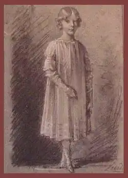 dessin de Mademoiselle Charlotte de Talleyrand-Périgord par P.P. Prud'hon vers 1805