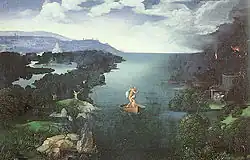 Charon traversant le Styx, par Joachim Patenier, 1515-1524, musée du Prado (Madrid)