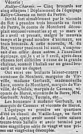 Description d'une chasse à courre pratiquée en forêt du Pertre en 1895 par l'aristocratie locale (journal Gil Blas du 23 avril 1895).