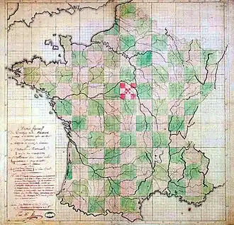 La proposition géométrique du comité Sieyès-Thouret.