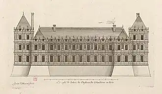 "Le costé de dehors du chasteau de Colombieres en Brie".