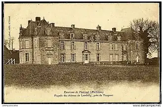 Le château de Lambilly vers 1910 (carte postale).