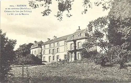 Le château du Lou au début du XXe&nbsp;siècle (carte postale).
