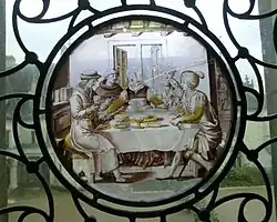 Vitrail d'une fenêtre.