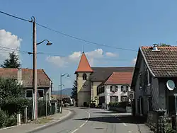 L'église Saint-Martin dans la rue.
