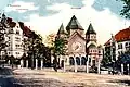 Photo colorisé de la synagogue