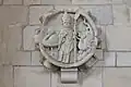 Clé de voûte représentant saint Vigor, évêque mitré.