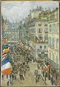 14-Juillet, rue Daunou par Childe Hassam, 1910.