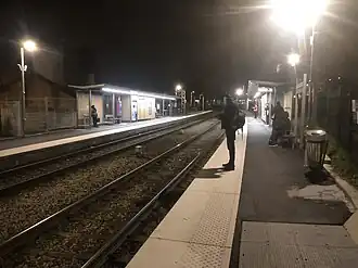 Voies et quais vers Massy.