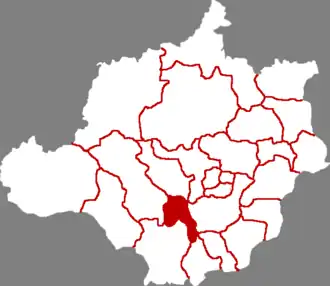 Localisation de Wàngdū xiàn