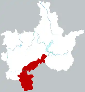 Localisation de Yízhāng Xiàn