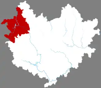 Localisation de Tiān'é Xiàn