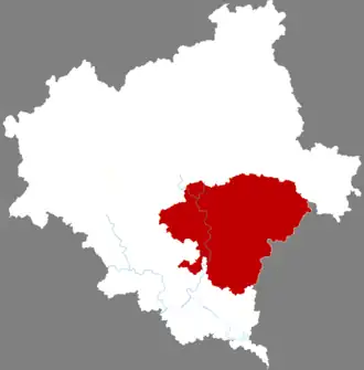 Localisation de Jiàn'ōu shì