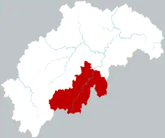 Localisation de Xīnníng Xiàn