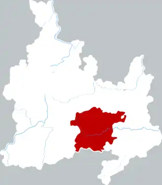 Localisation de Jiāngkǒu Xiàn