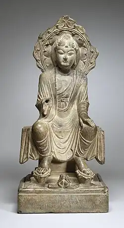Statue du bouddha Maitreya, début VIIIe&nbsp;siècle, Walters Art Museum