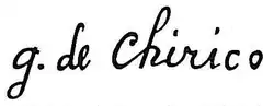 signature de Giorgio de Chirico