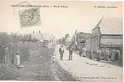 Vue de la rue d'Anizy vers 1906.