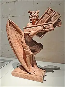 L'Antillaise, statuette publicitaire pour le chocolat Amieux.