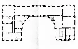 Plan du premier étage du château de Choisy, vers 1690.