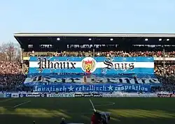 Les Phönix Sons, supporters du Karlsruher SC en Allemagne, club très proche de Strasbourg.
