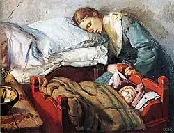 Mère endormie avec enfant, 1883).