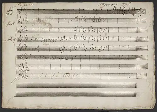 partition autographe