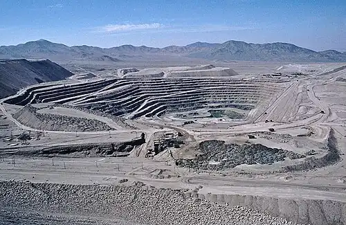 Une partie de la mine de Chuquicamata