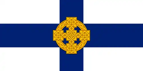 Le drapeau de l'Église au pays de Galles.