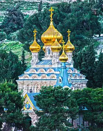 Vue de l'église depuis le mont du Temple.