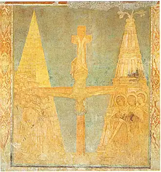 Crucifixion de saint Pierre. Vers 1280. L. 3&nbsp;m.