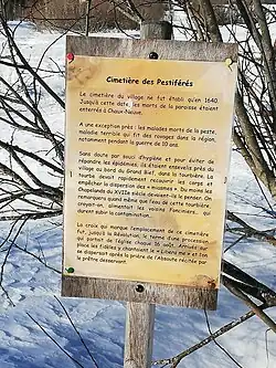 Écriteau explicatif