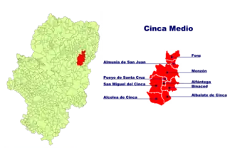 Localisation de Cinca Medio