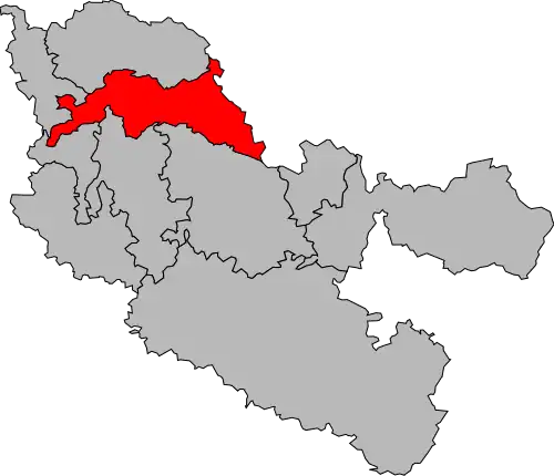 Carte de la huitième circonscription de la Moselle de 1986 à 2012
