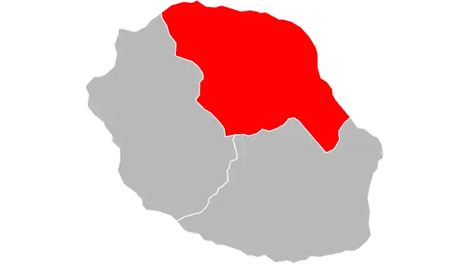 Carte de la première circonscription de La Réunion de 1958 à 1986