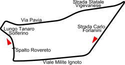 Illustration du tracé du circuit d'Alexandrie.