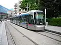 Une rame Alstom Citadis 402 à Chavant sur la ligne C.