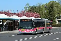 Mercedes-Benz Citaro G en gare de Marne-la-Vallée - Chessy Sud.
